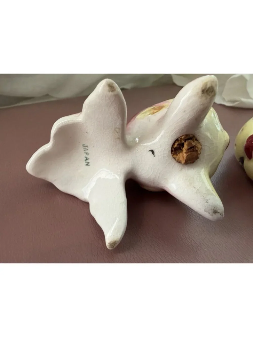 Vintage Japan Ceramic Anthropomorphic Gold Fish Salt Pepper Shakers Mid Century